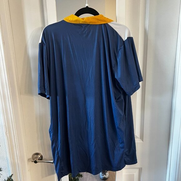 989 Tipsy Elves Striped Short Sleeve Polo Size XXL Color Blue White - Picture 3 of 3